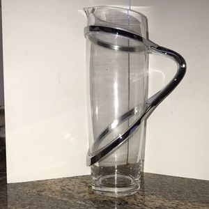 Umbra Studio Collection Glass and Metal Pitcher